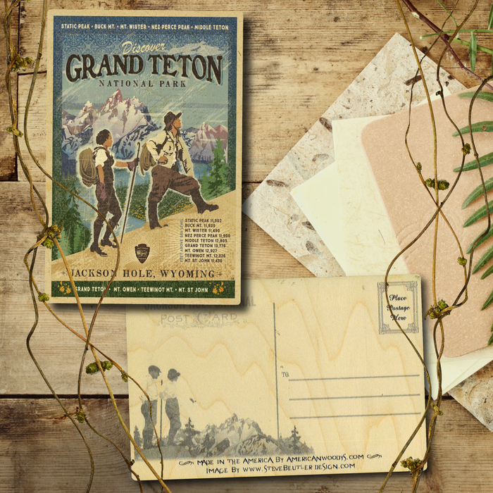 Discover Grand Teton Hikers Postcard