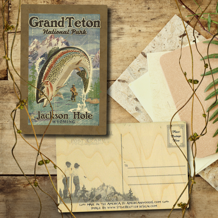 Grand Teton Rainbow Trout Postcard