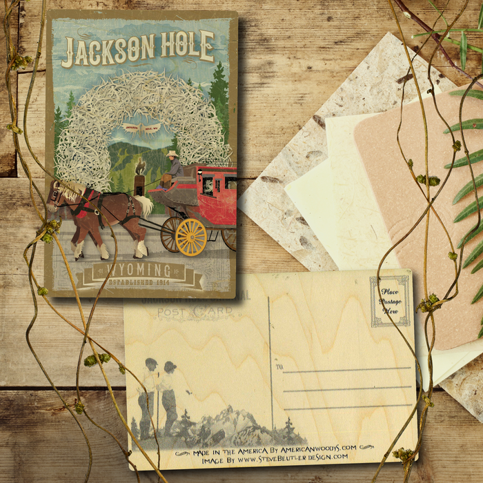 Jackson Hole Antler Arch Postcard