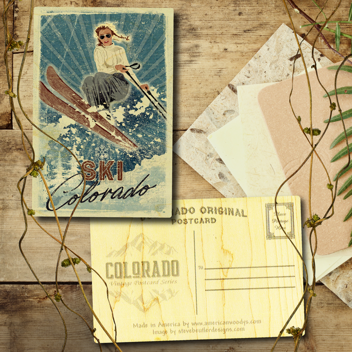 Colorado Mogul Girl Postcard