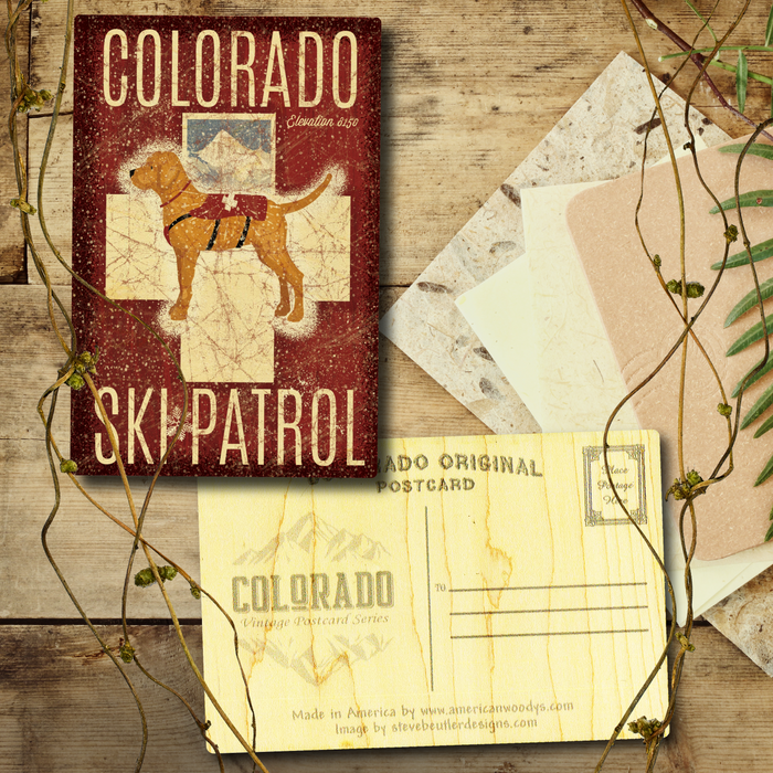 Colorado Ski Patrol Postcard