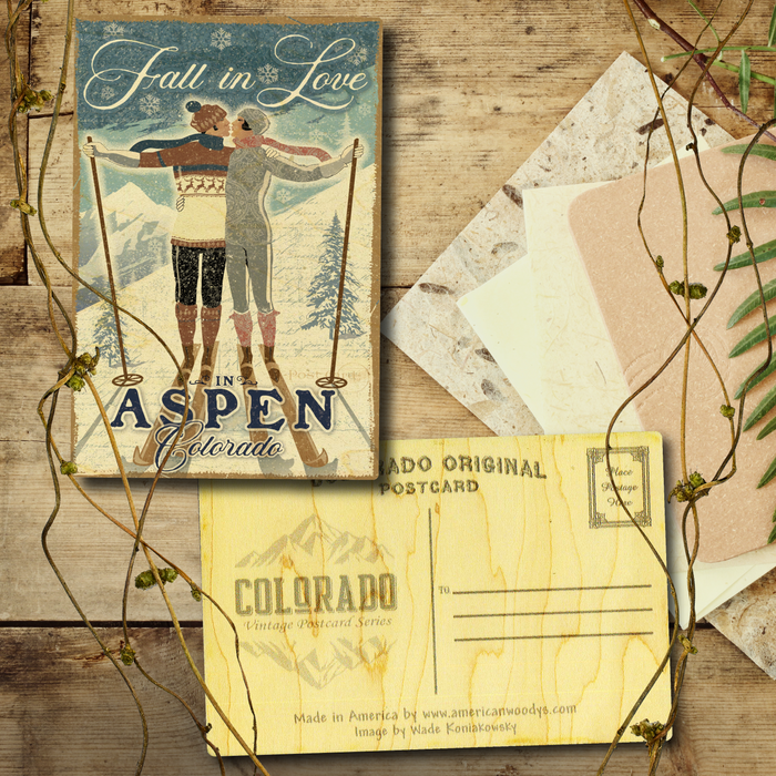 Aspen Falling in Love Postcard