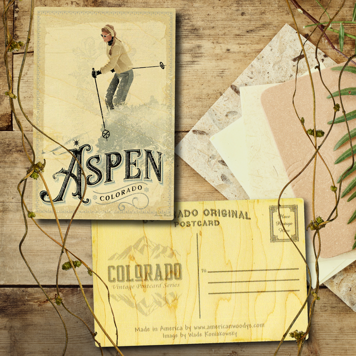 Aspen Powder Girl Postcard