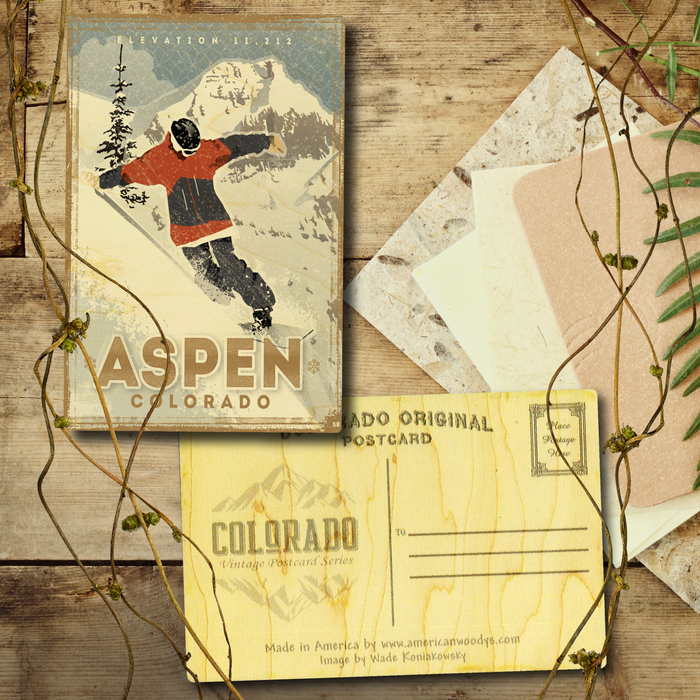 Aspen Snowboarder Postcard