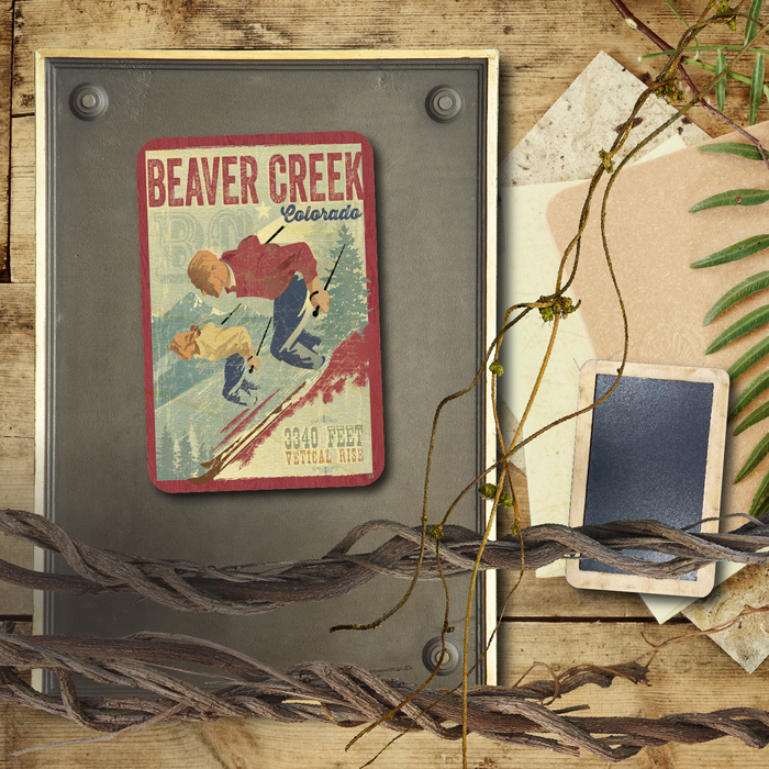 Beaver Creek Downhill Couple Magnet