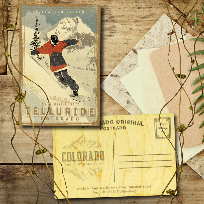 Telluride Snowboarder Postcard