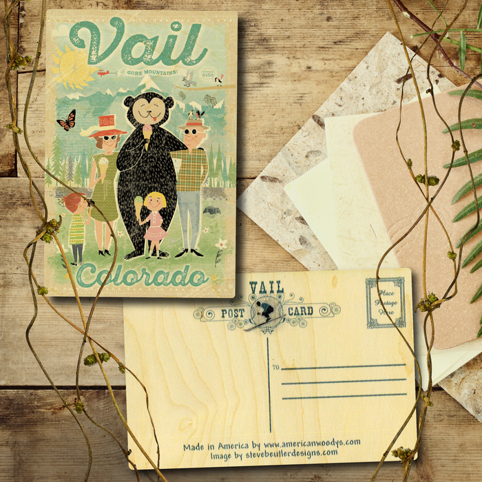 Vail Ice Cream Bear Postcard