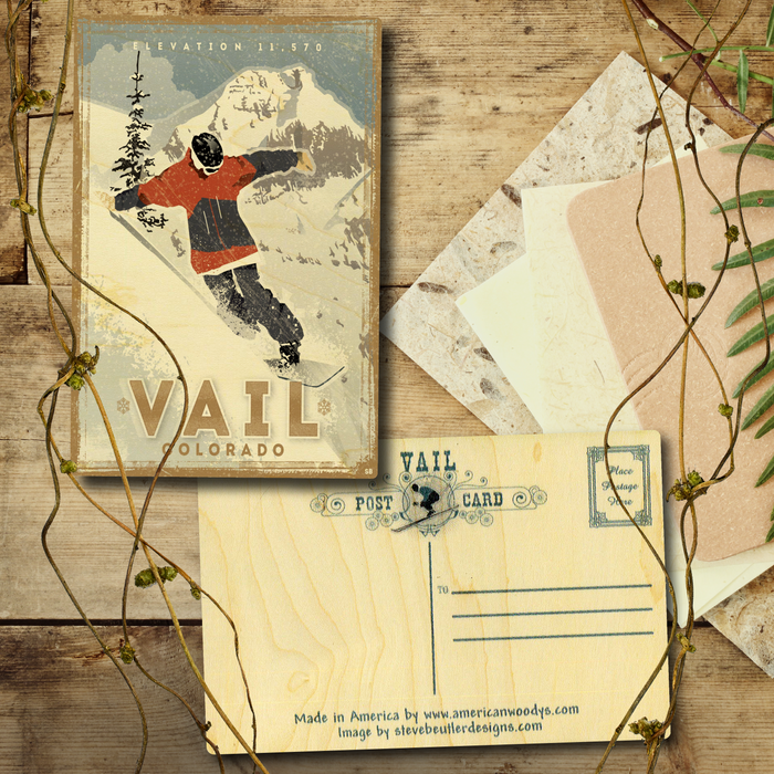 Vail Snowboarder Postcard