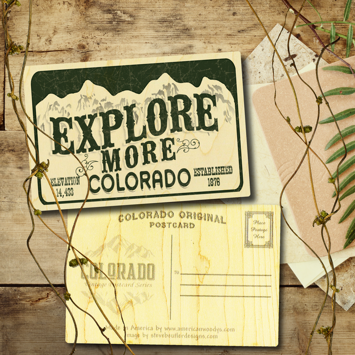 Explore More License Plate Postcard