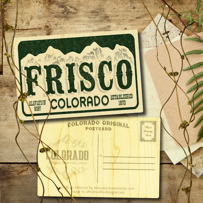 Frisco License Plate Postcard