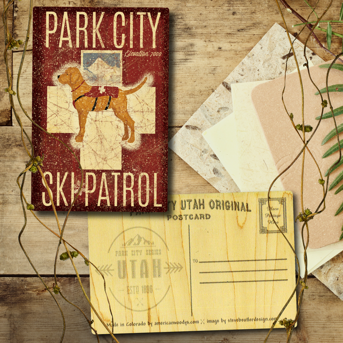 Park City Ski Patrol Postcard