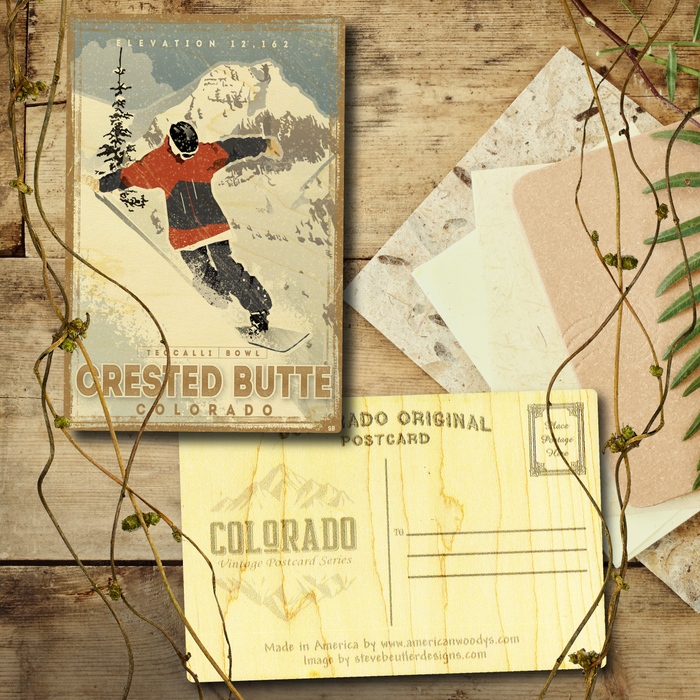 Crested Butte Snowboarder Postcard