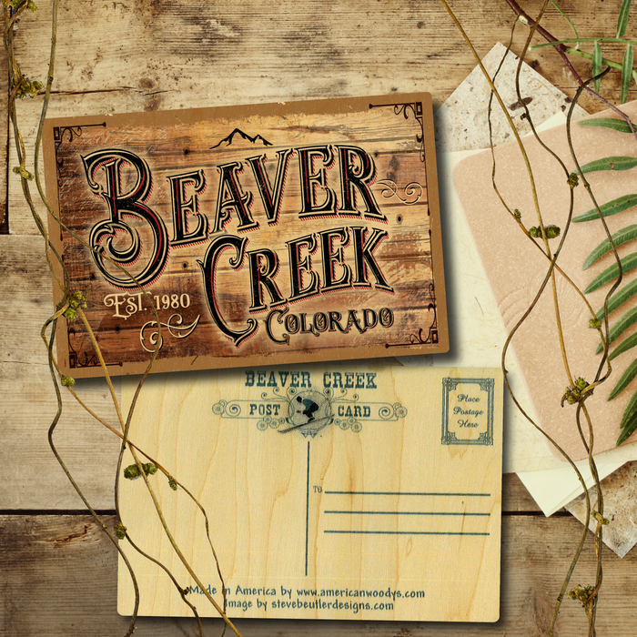 Beaver Creek Town Sign Postcard