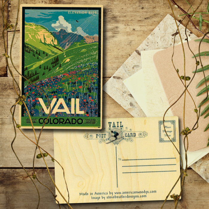 Vail Hillside Flowers Postcard