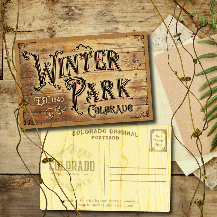 Winter Park Town Sign Postcard