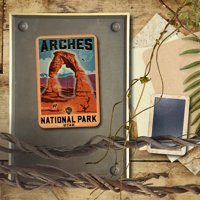 Arches Horseback Magnet