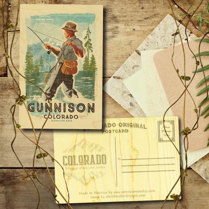 Gunnison Fly Fisher Postcard