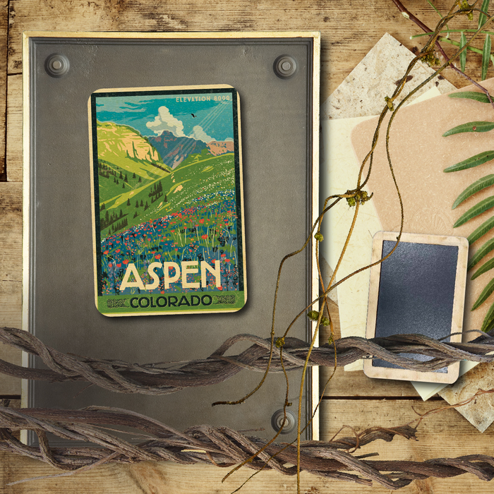 Aspen Hillside Flowers Magnet