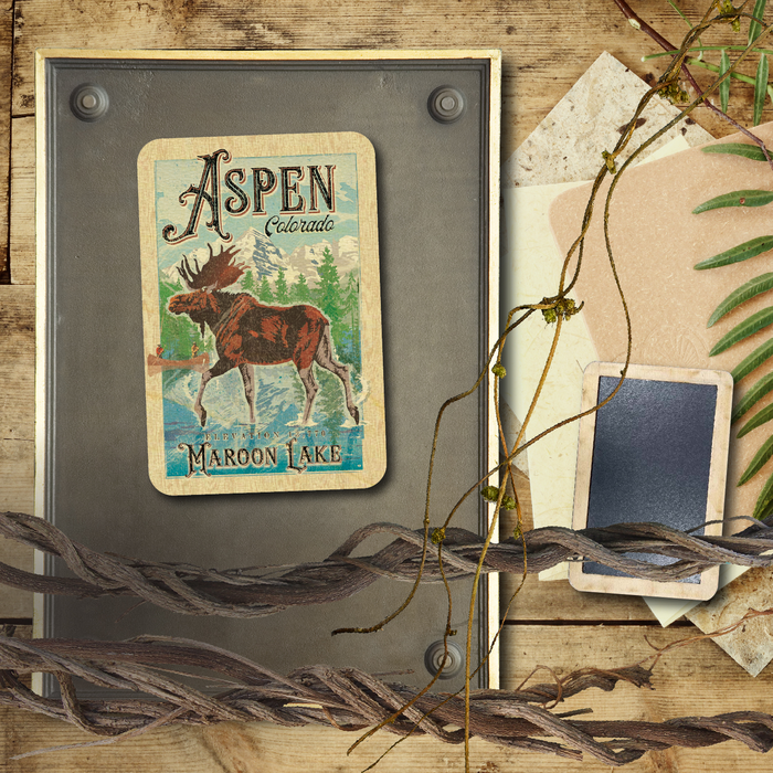 Aspen River Moose Magnet