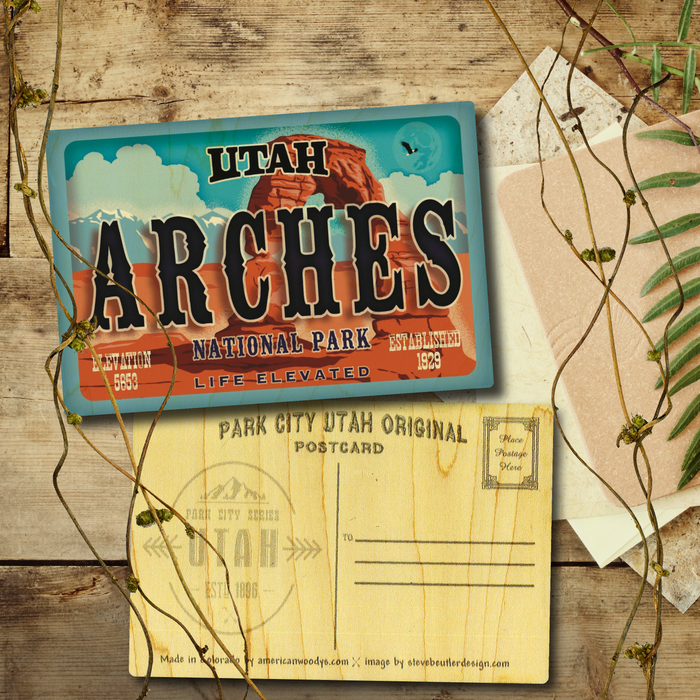 Arches License Plate Postcard