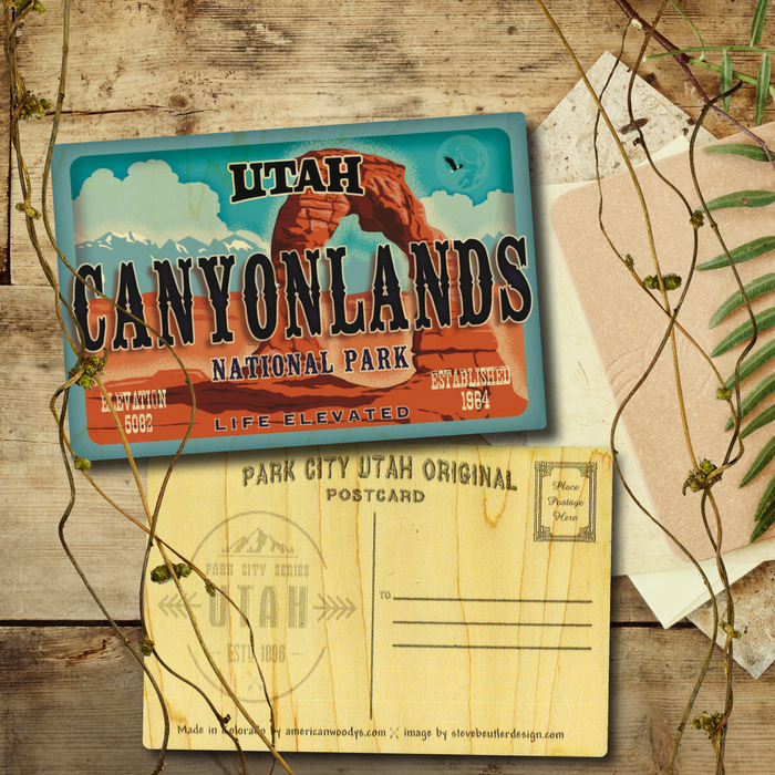 Canyonlands License Plate Postcard