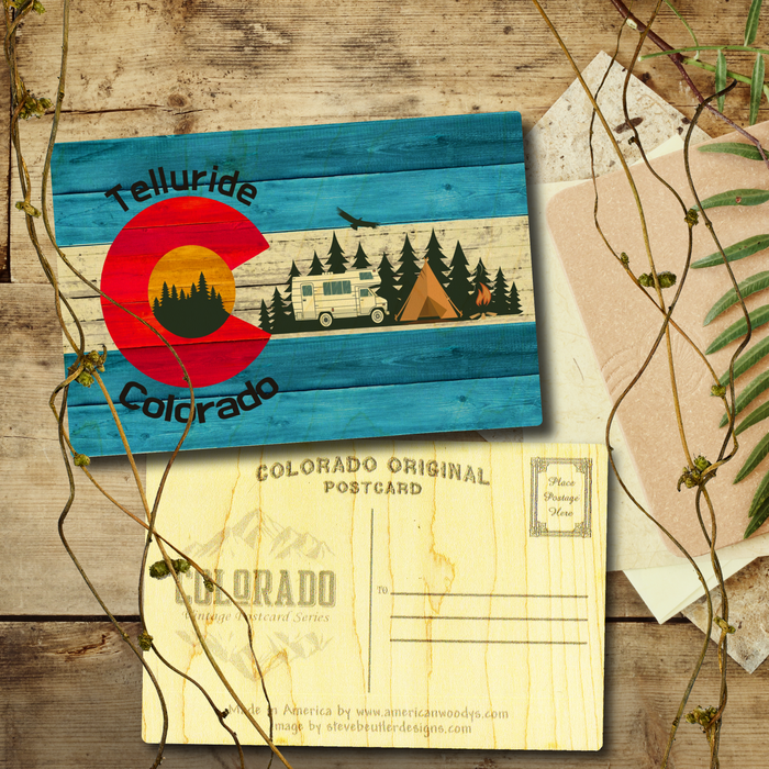 Telluride Blue Camping Flag Postcard