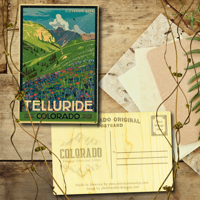 Telluride Hillside Flowers Postcard