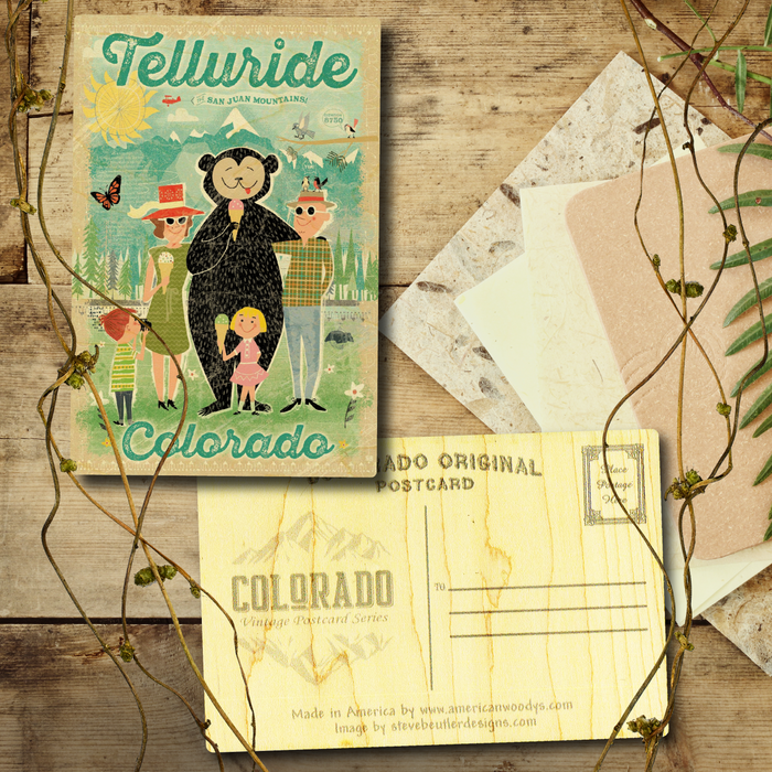 Telluride Ice Cream Bear Postcard