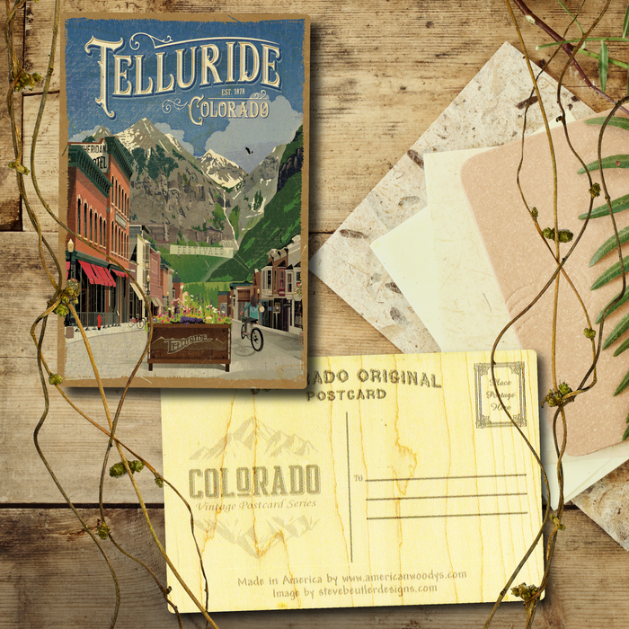 Telluride Town Summer Postcard