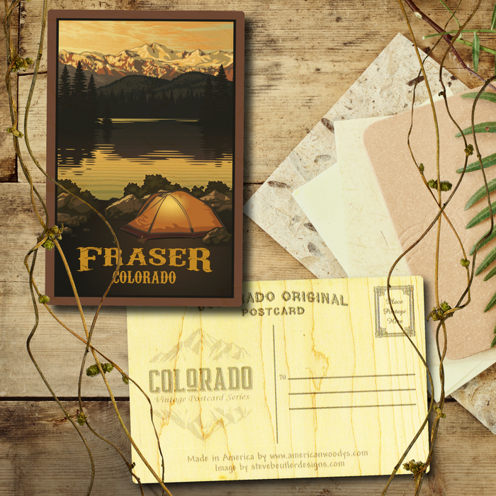 Frasier Lakeside Camper Postcard