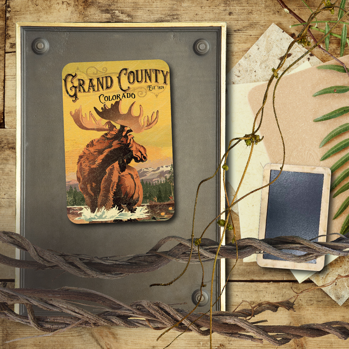 Grand County Moose Magnet