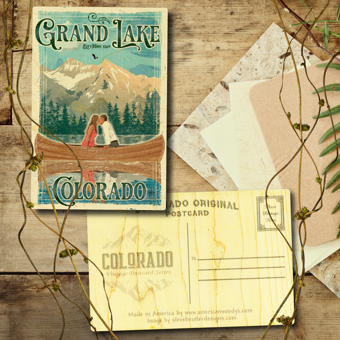 Grand Lake Canoe Postcard