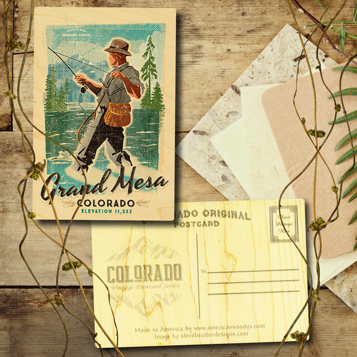 Fly Fisher Grand Mesa Postcard