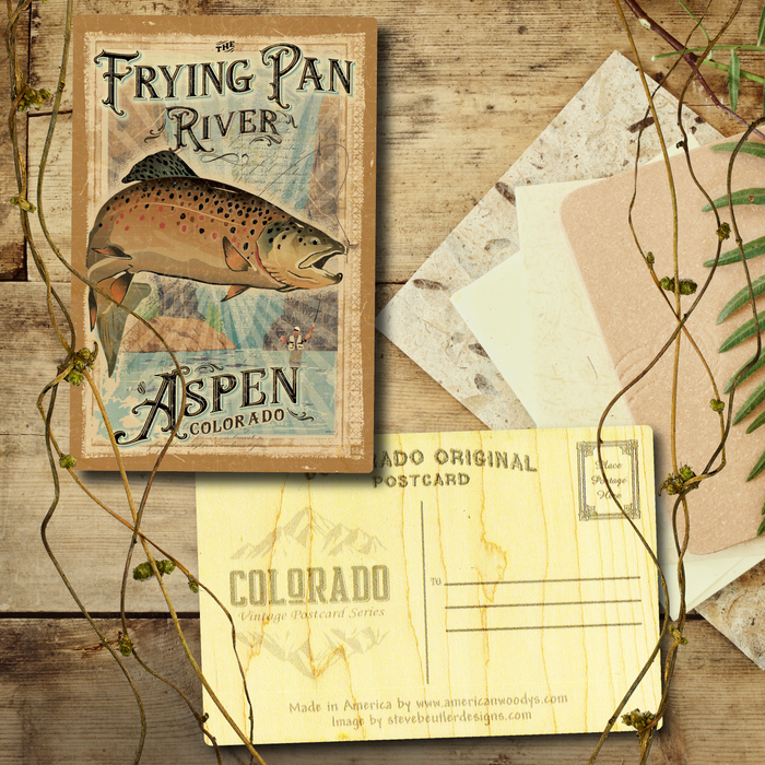 Brown Trout Frying Pan Aspen Postcard