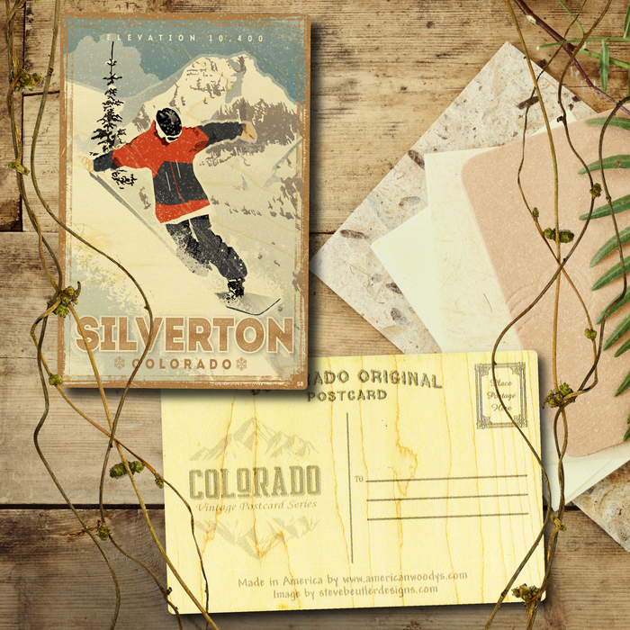 Silverton Snowboarding Postcard