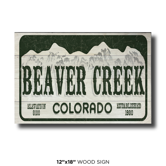 Beaver Creek License Plate