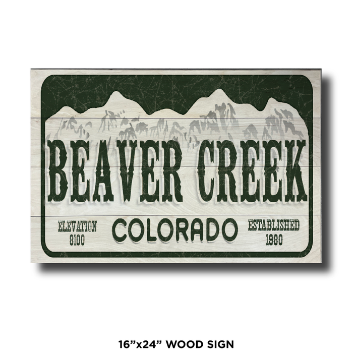 Beaver Creek License Plate