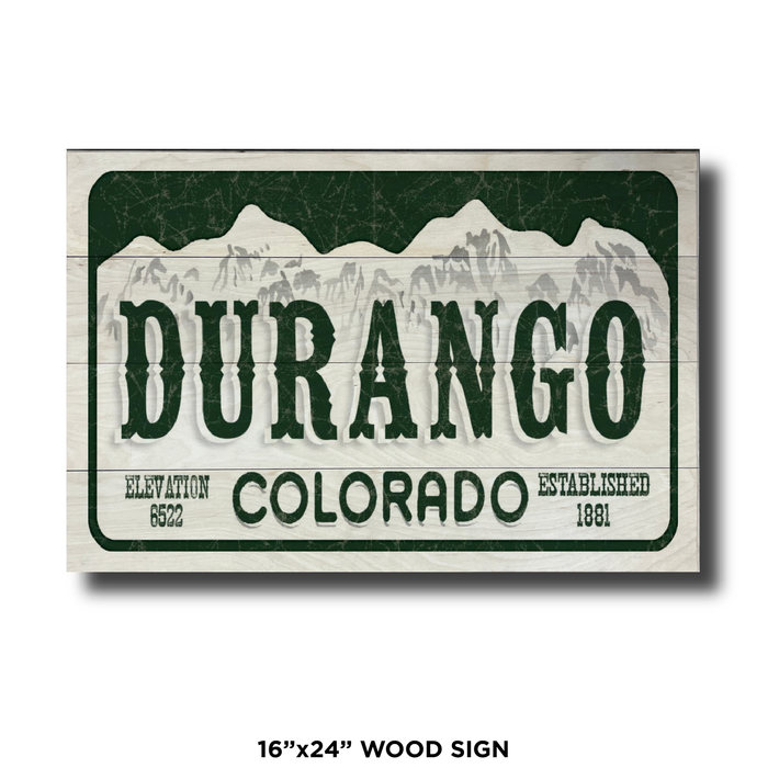 Durango License Plate