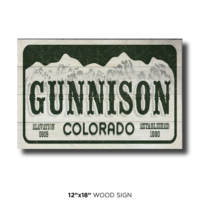 Gunnison License Plate