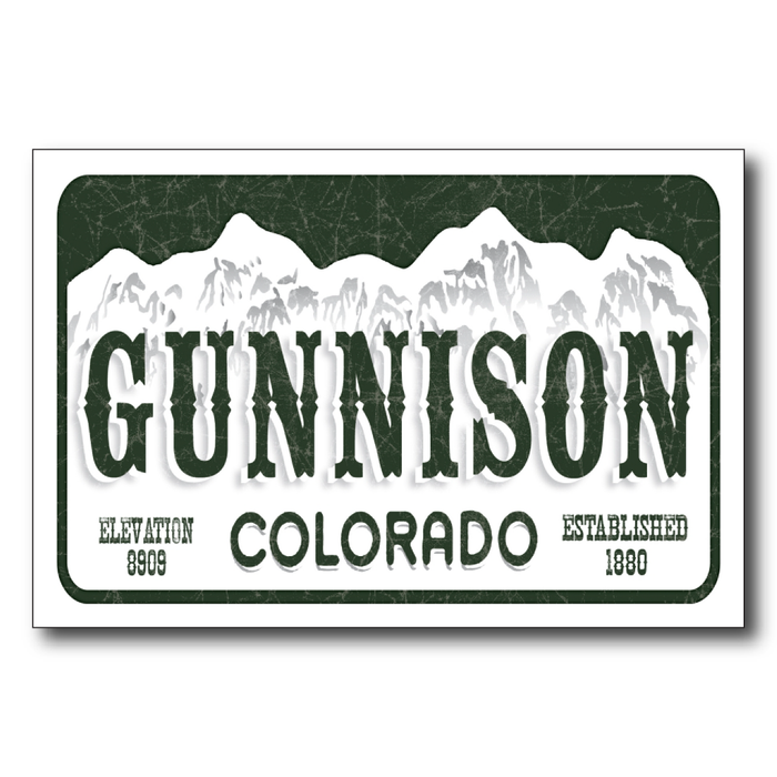 Gunnison License Plate