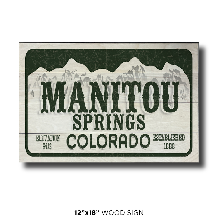 Manitou Springs License Plate