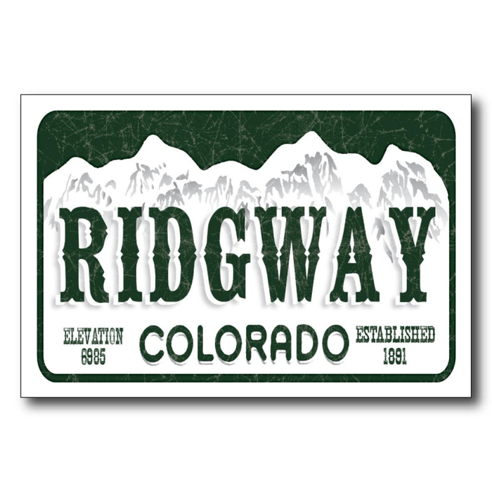 Ridgway License Plate