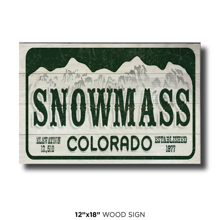 Snowmass License Plate
