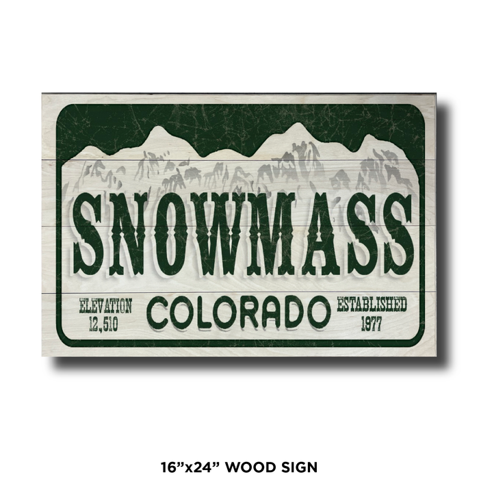 Snowmass License Plate