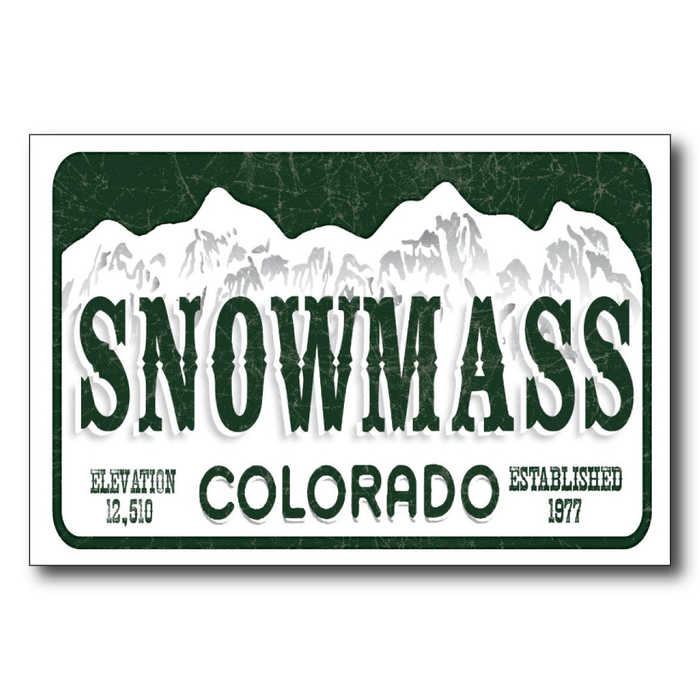 Snowmass License Plate