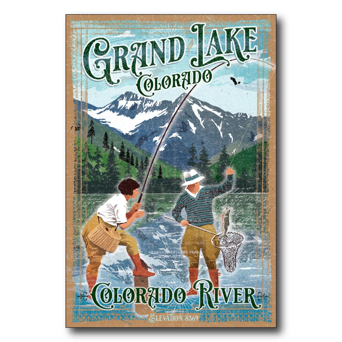 Grand Lake Vintage Fishing Couple