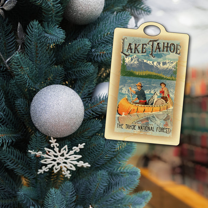 Lake Tahoe Sans Cali Vintage Canoe