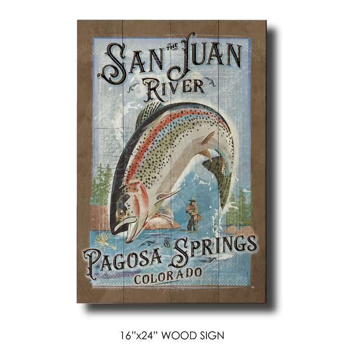 Fly Fishing Poster San Juan Pagosa