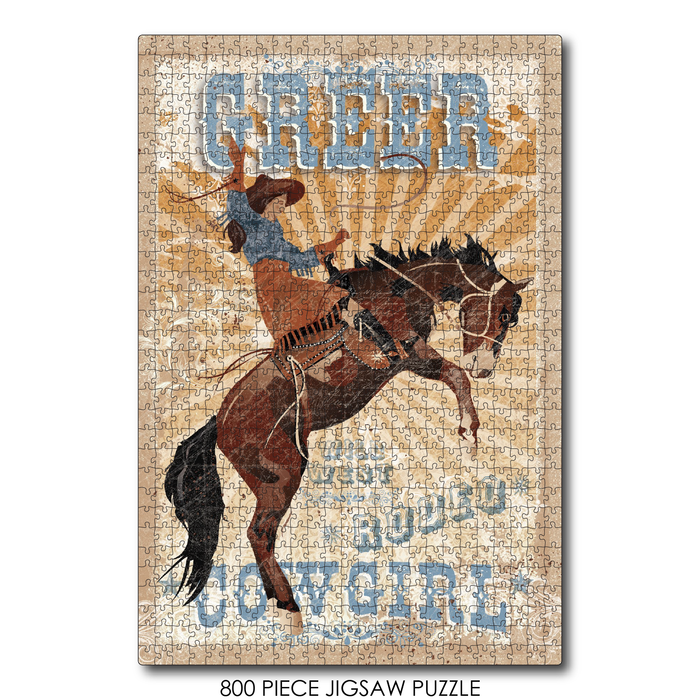 Greer Bucking Bronc Rodeo Cowgirl