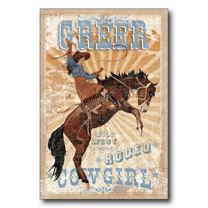 Greer Bucking Bronc Rodeo Cowgirl